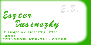 eszter dusinszky business card